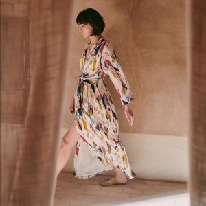 Sezane Gizeh wrap dress FR38